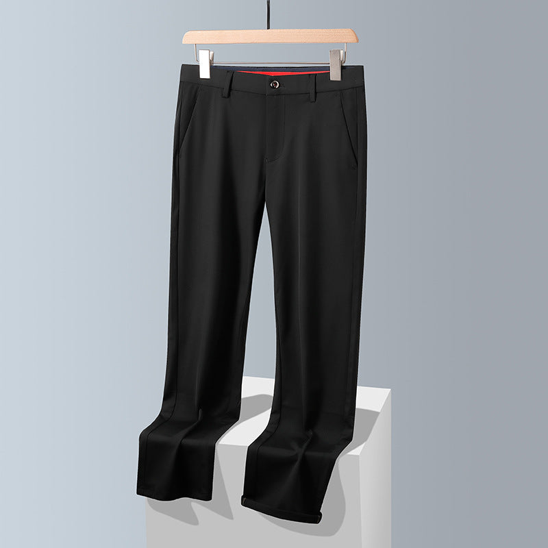 Herren Business-Hose Slim Fit Elastisch Grau