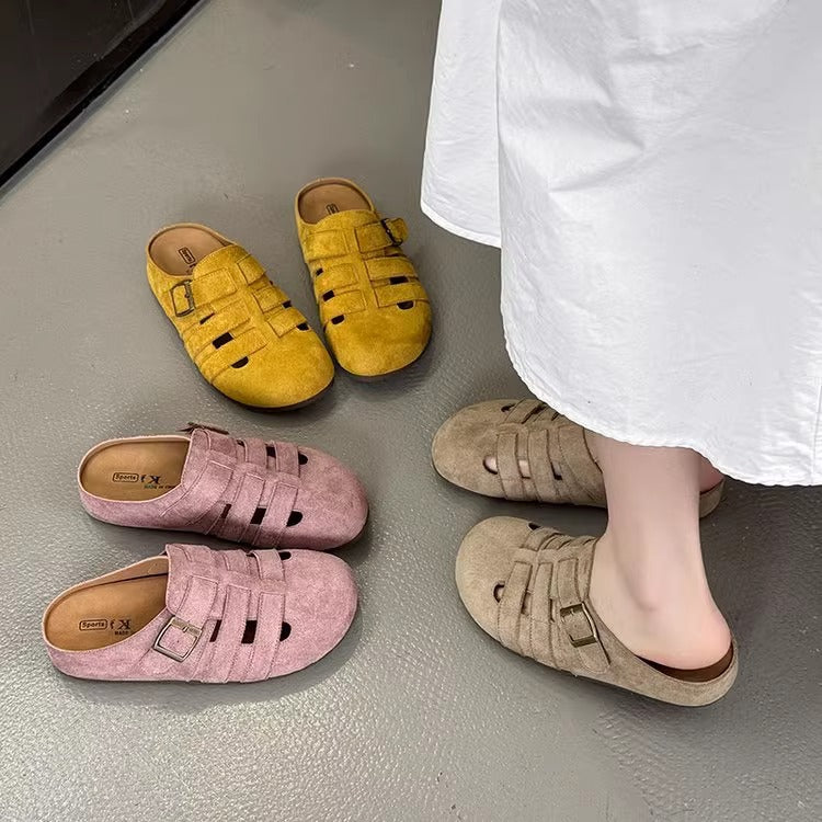 Damen Clogs Weich Bequem Riemendesign Modern