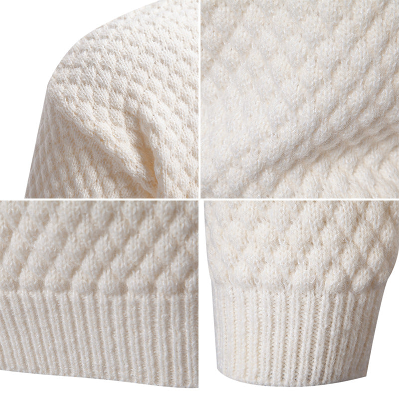 Schöne BerlinGlamour Strickpullover mit hohem Kragen und strukturierter Oberfläche.