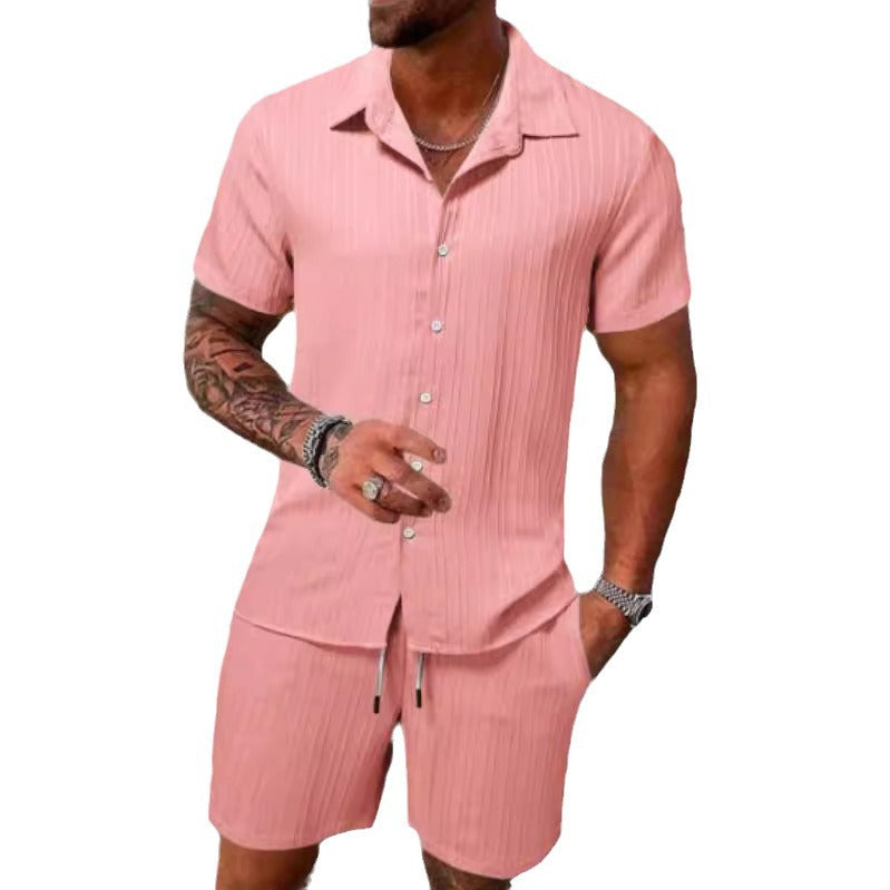 Herren Sommer Set: Leichtes Hemd und Shorts Komfort