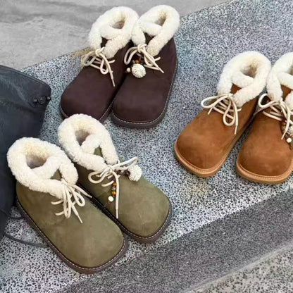 Damen Winterboots Weiche Kunstfellstiefel Warm