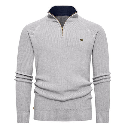 Herren Pullover Stehkragen Reißverschluss Modisch