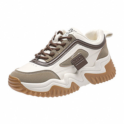 Damen Sneaker Sportlich Robust Schnürschuhe