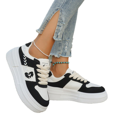 Damen Plateau Sneaker Trendy Modisch Hochzeitsschuhe