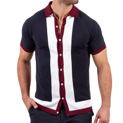 Herren Polohemd mit Kontraststreifen Modern Style