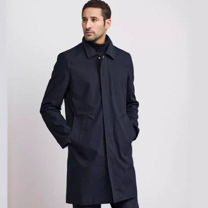 Herren Mantel Modern Eleganter Übergangsparka mit Taschen
