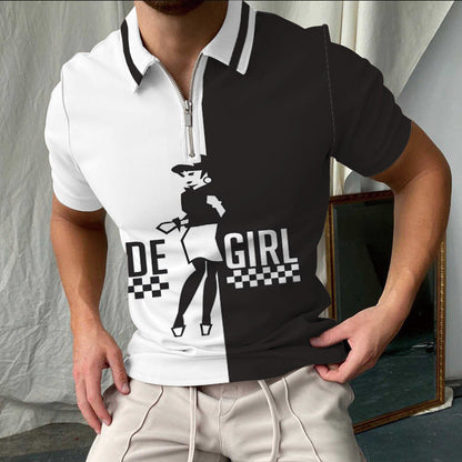 Herren Polo Shirt Kurzarm Kariert Modern Berlin
