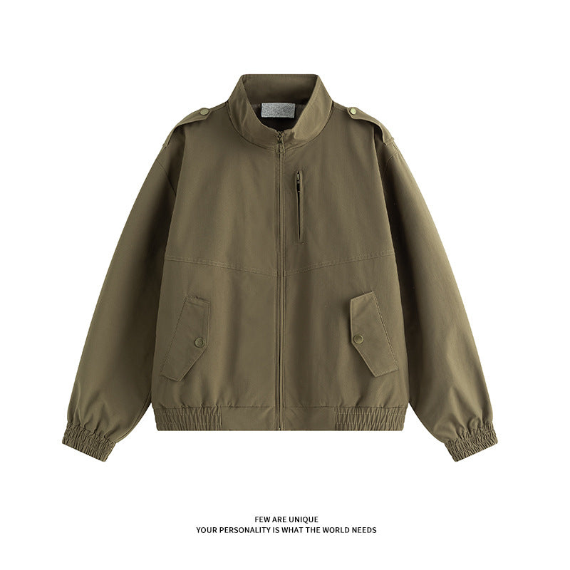 Herren Freizeitjacke Warm mit hohem Kragen und Taschen