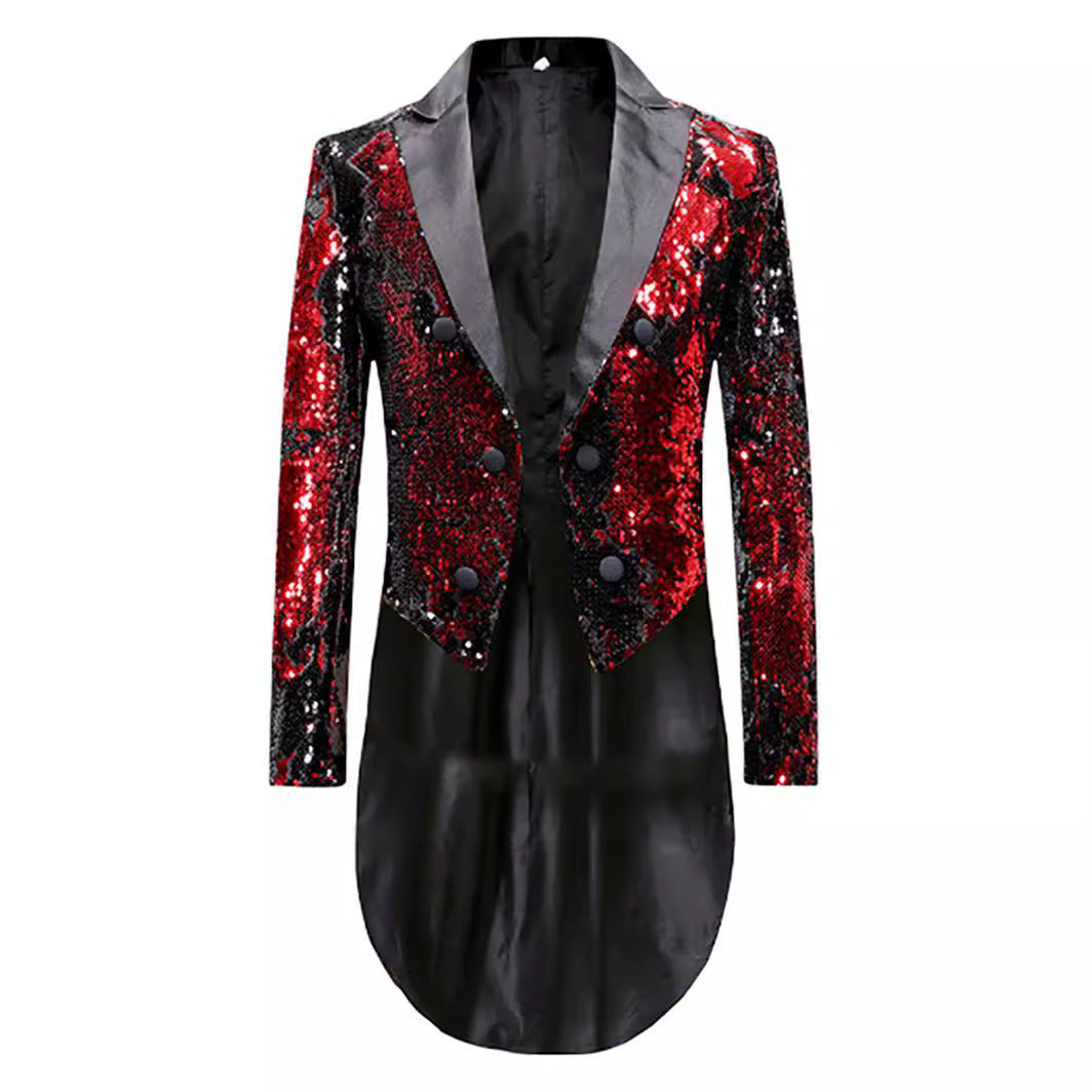 Elegantes Herren Sakko Pailletten Moderner Schnitt Glamour - BerlinGlamour