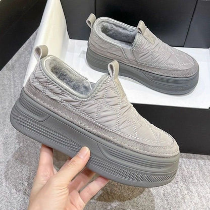 Damen Sneaker Bequem Rutschfest Isolierend Schwarz
