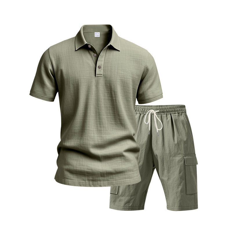 Herren Sport-Set Atmungsaktiv Polo-Shirt und Comfort-Shorts
