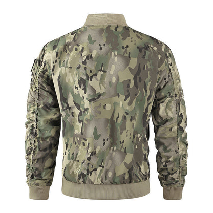 Herren Bomberjacke Modern mit hohem Kragen und vielen Taschen