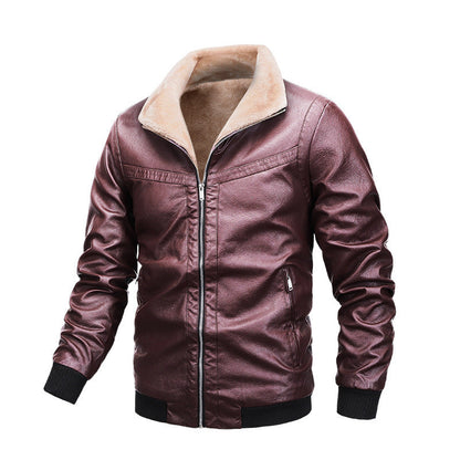 Lederjacke Herren Warm Isoliert Winter