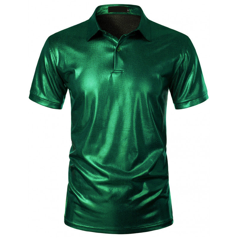 Herren Polohemd Glänzend Hochwertig Modern