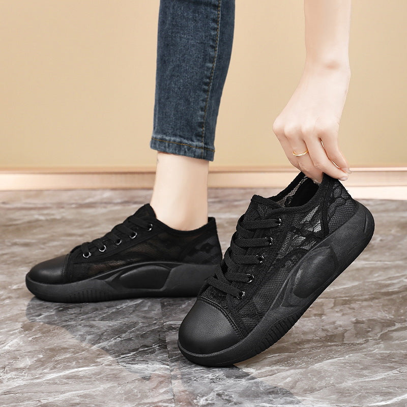 Damen Sneaker Atmungsaktiv Freizeit Schuhe Floral Design