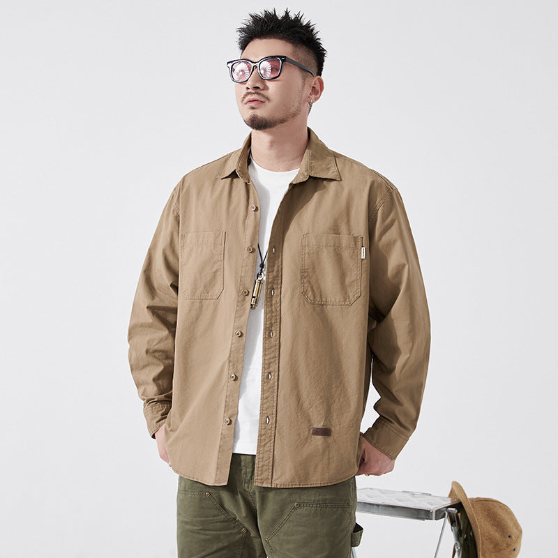 Herren Hemd Lässig Utility Style Modern