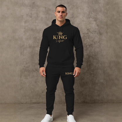 Herren Sportswear Set Kapuzenpullover Jogginghose Grau