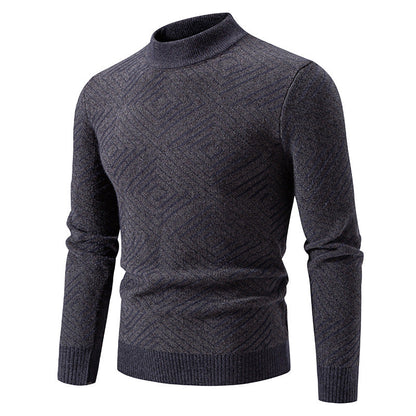 Eleganter Herrenpullover Strukturmuster Modern