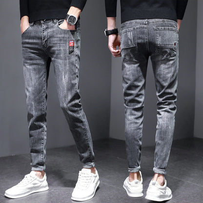 Herren Jeans Slim Fit Modern Waschdesign Schwarz - BerlinGlamour