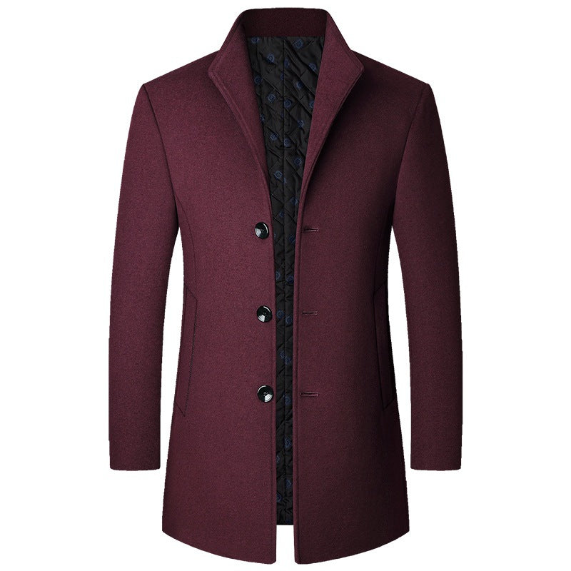 Herren Mantel Luxus Gepolstert Eleganter Winter