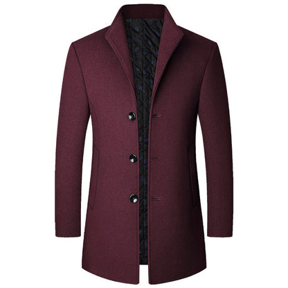 Herren Mantel Luxus Gepolstert Eleganter Winter