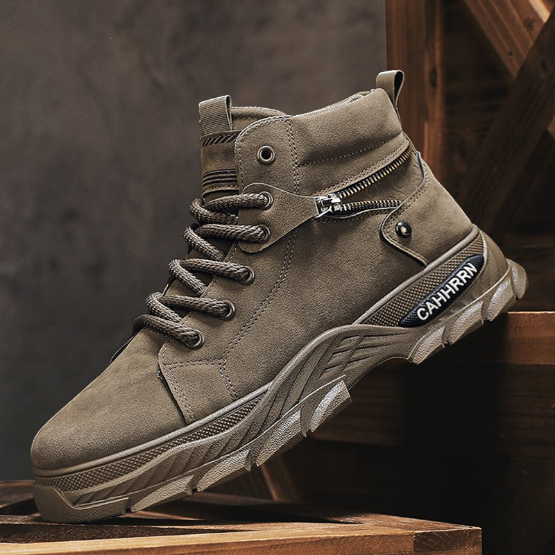 Damen Sneaker Hoch Reißverschluss Detail Robust