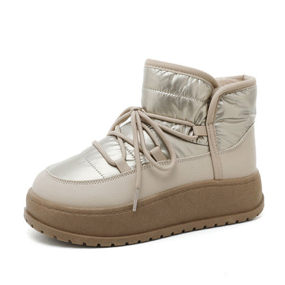 Damen Winterstiefeletten Warm Kunstfell Robust