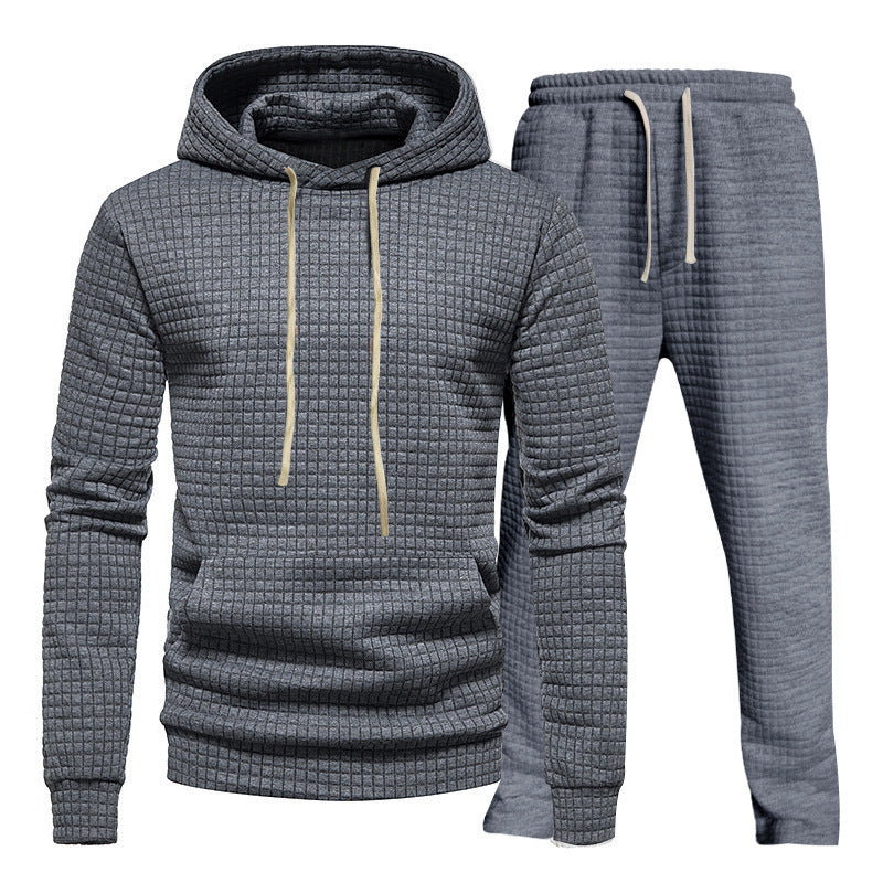 Herren Hoodie Set Lässig Freizeit Elastisch Mit Kapuze