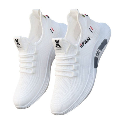 Damen Sneaker Leicht Sportlich Atmungsaktiv Weiß