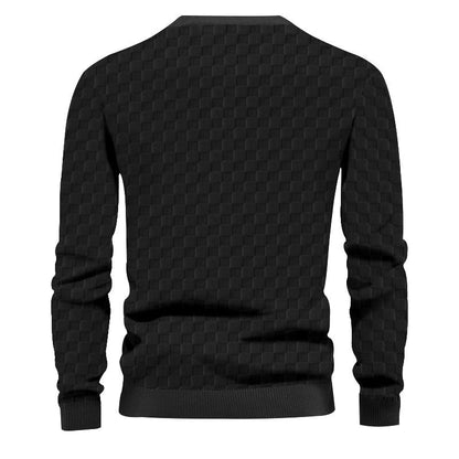 Herren Strickpullover Modern Rundhals Struktur