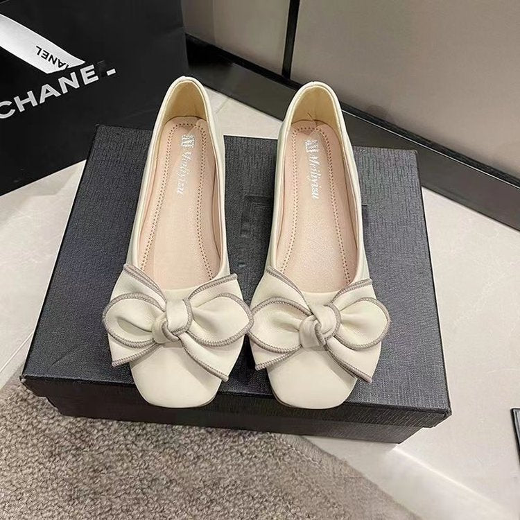 Damen Ballerinas Schleifen-Design Kunstleder Elegant
