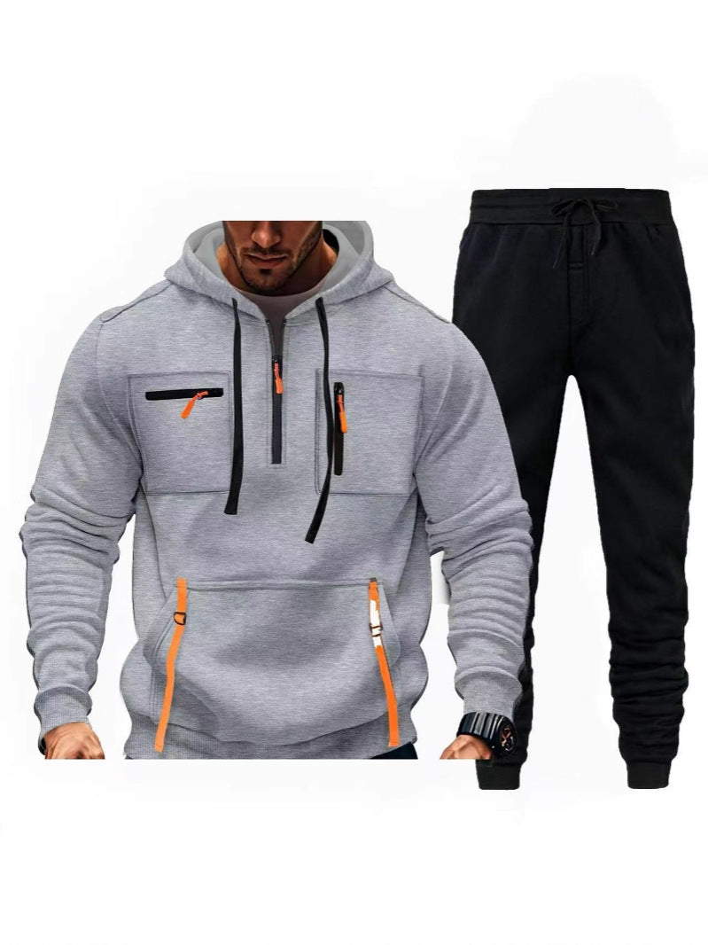 Herren Sportanzug Kapuzenpullover Jogginghose Set