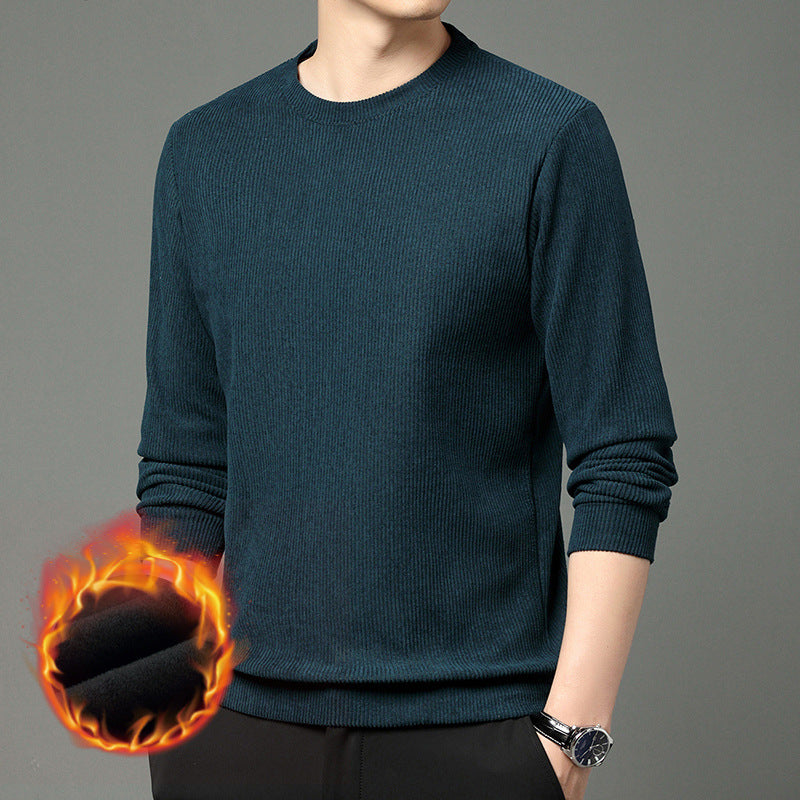 Herren Pullover Wärmer Rundhals Aus Merino-Wolle