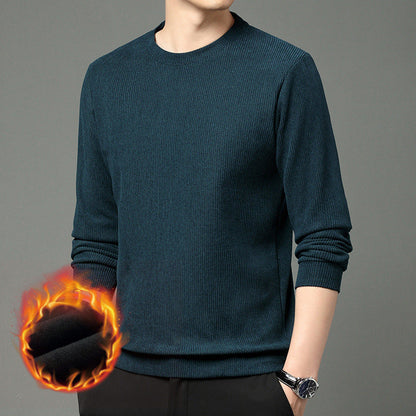 Herren Pullover Wärmer Rundhals Aus Merino-Wolle