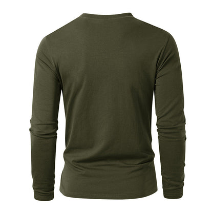 Herren Langarmshirt Weich Baumwolle Komfort Fit
