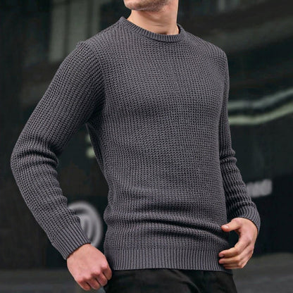 Herren Strickpullover Waffelmuster Bequem Groß