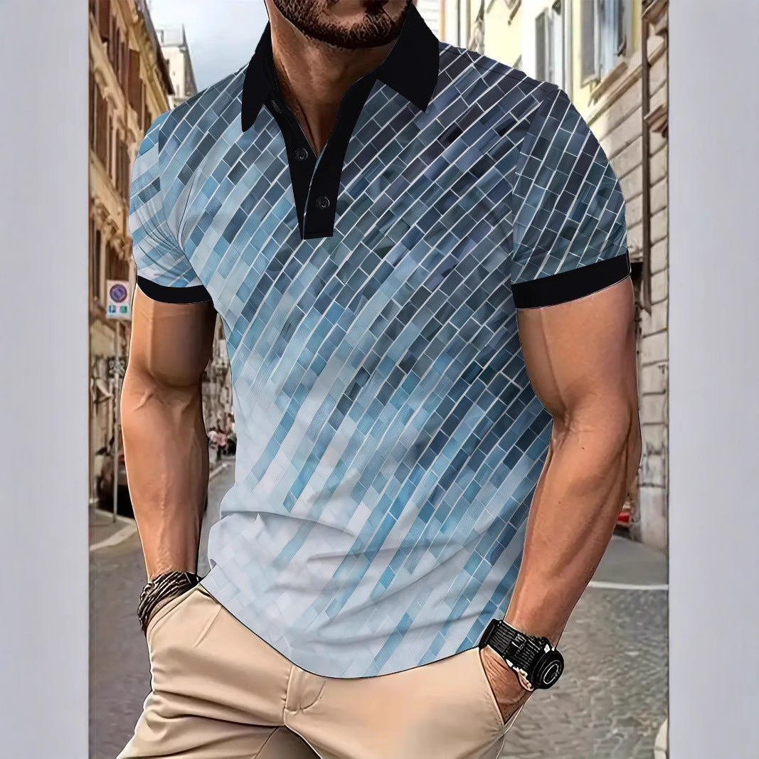 Herren Poloshirt Kurzarm Grafik Design Berlin Style - BerlinGlamour