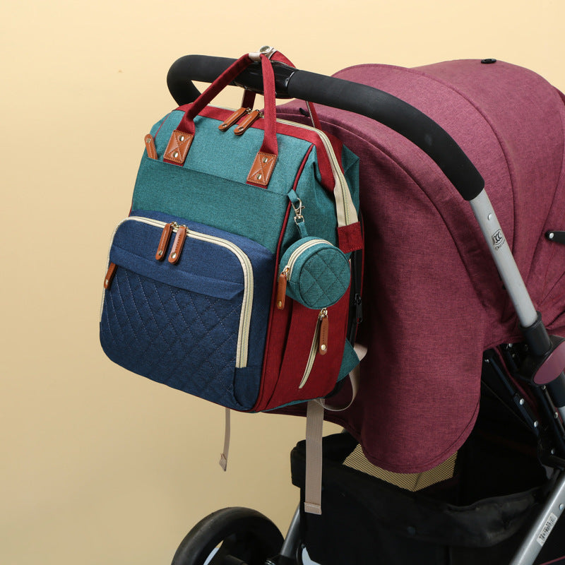 Praktischer 2in1 Babyrucksack mit Wickelbett