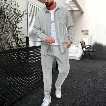 Herren Freizeit-Set mit geripptem Design Modern Stil