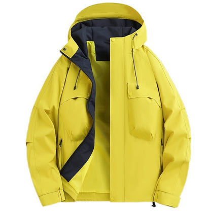Herren Funktionsjacke atmungsaktiv wasserabweisend mit großen Taschen