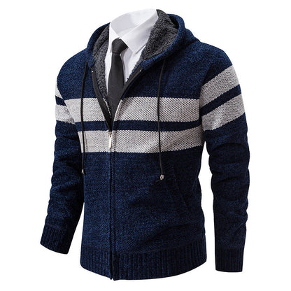 Herren Kapuzenpullover Modern Fleece Innenführung Reißverschluss