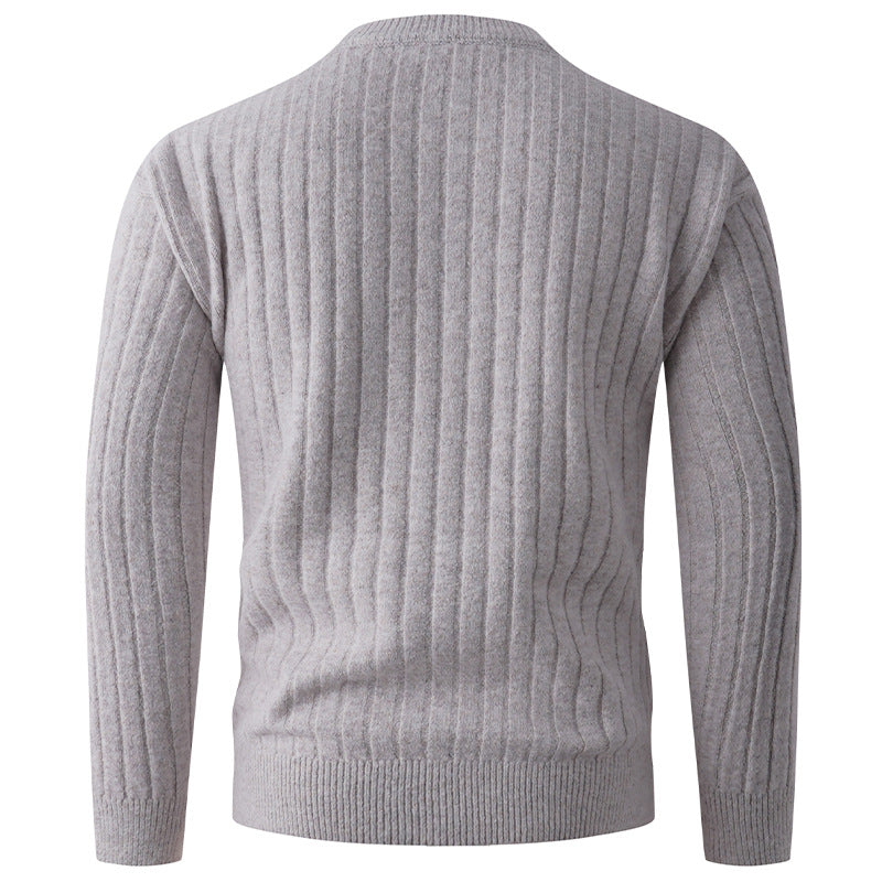 Herren Pullover Strick Modern mit Hochkragen und Reißverschluss