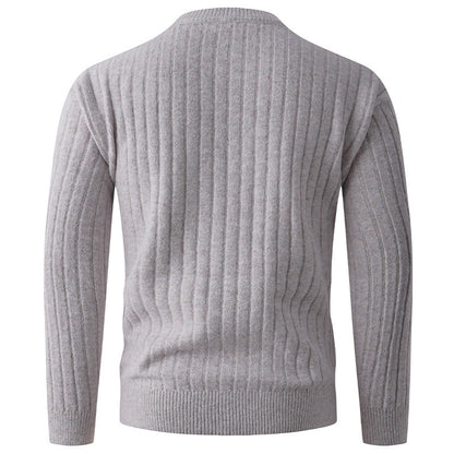 Herren Pullover Strick Modern mit Hochkragen und Reißverschluss