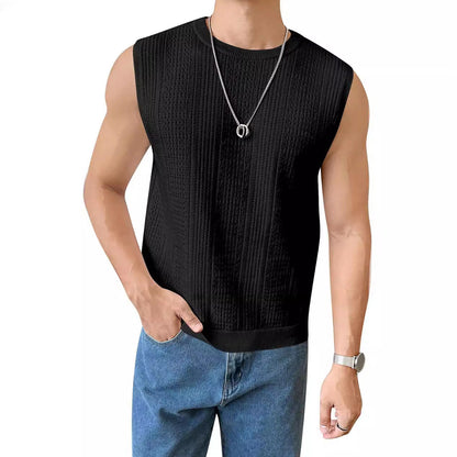 Herren Strickpullover Luftig Lochmuster Modern