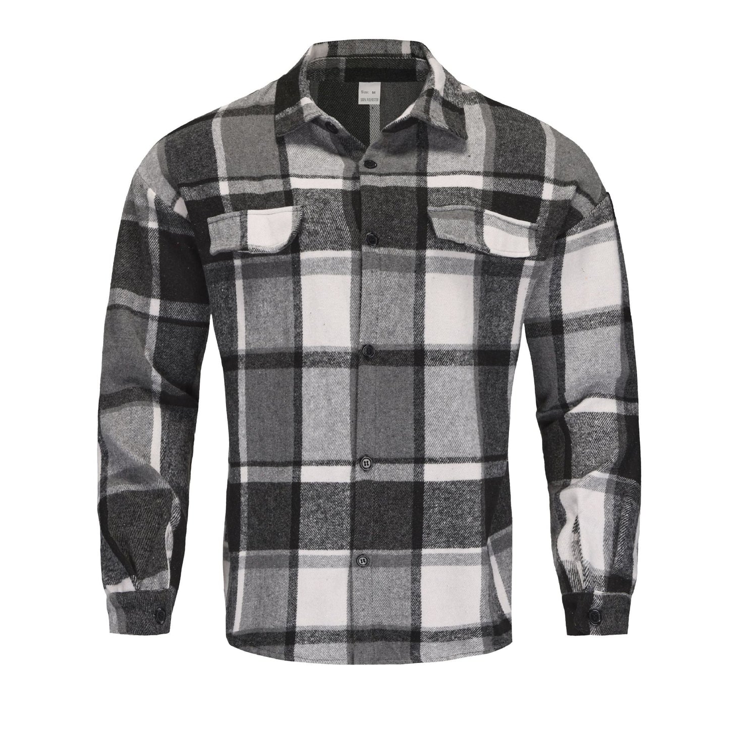 Herren Flanellhemd Modern Warm Bequem