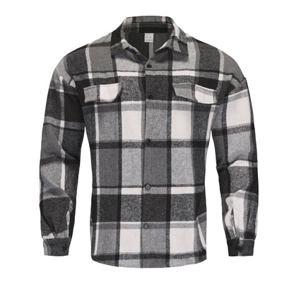 Herren Flanellhemd Modern Warm Bequem