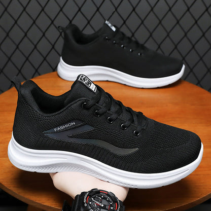 Damen Sport-Schuhe Jogging Atmungsaktiv Mesh Schwarz