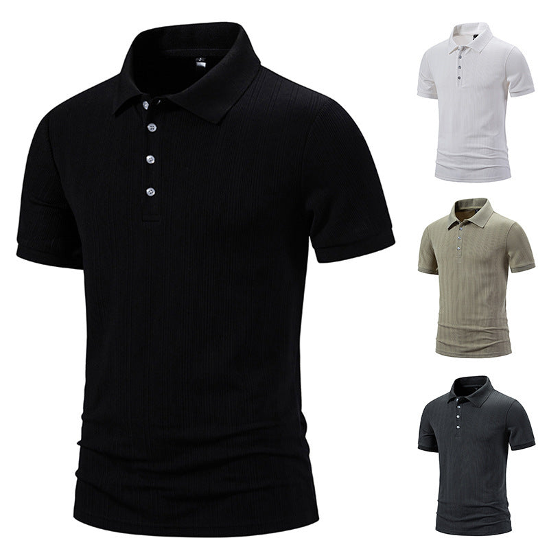 Herren Poloshirt Hochwertig Strukturiert Modern