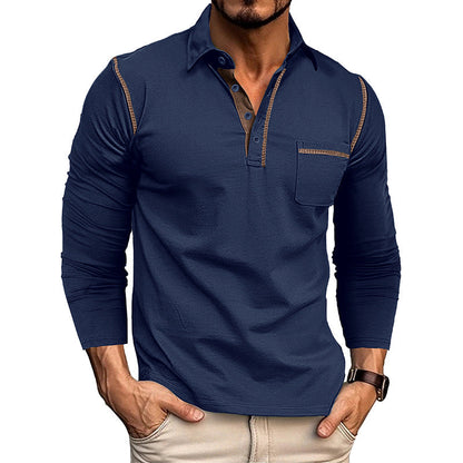 Herren Polohemd Sportlich mit Brusttasche Modern - BerlinGlamour
