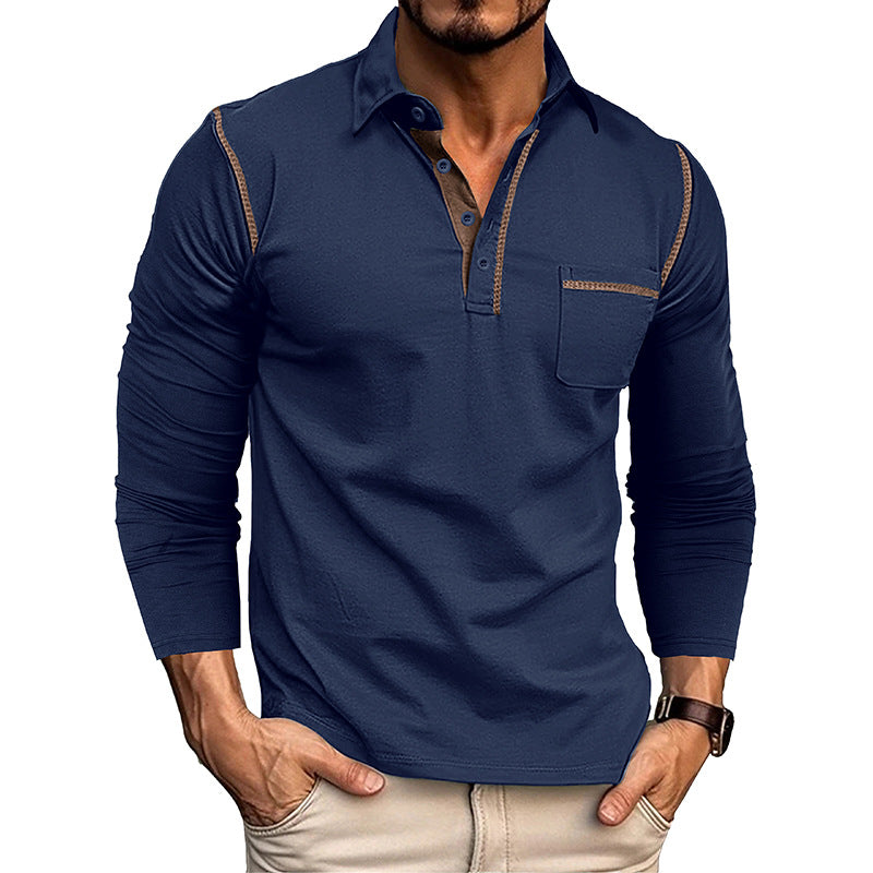 Moderner Herren Polohemd mit Brusttasche Slimfit - BerlinGlamour